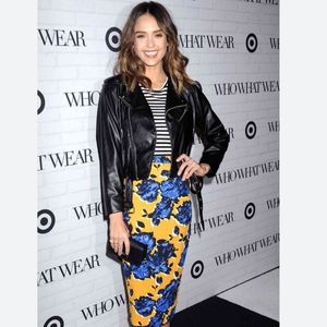 Who What Where Pencil Skirt Color Size 14 Royal Blue & Gold